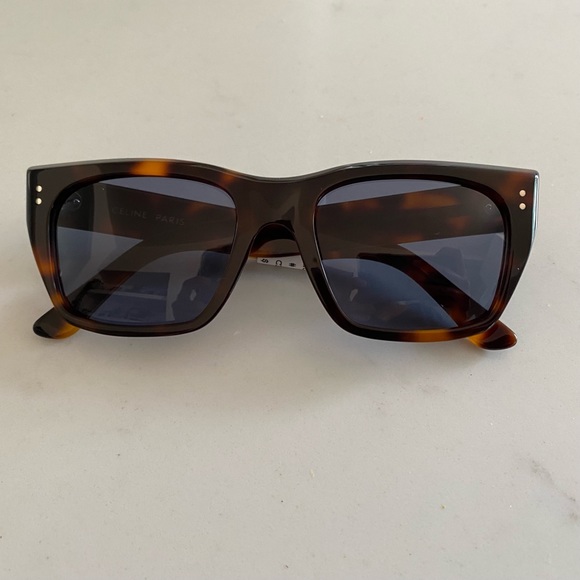 Brand New Brown Black Tortoise Celine Sunglasses Chic Rectangular 90’s Style - Picture 3 of 9